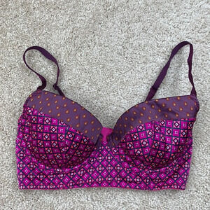 Victoria’s Secret pink and purple very sexy lined demi bra 32D